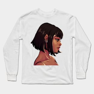 Girl Portrait Long Sleeve T-Shirt